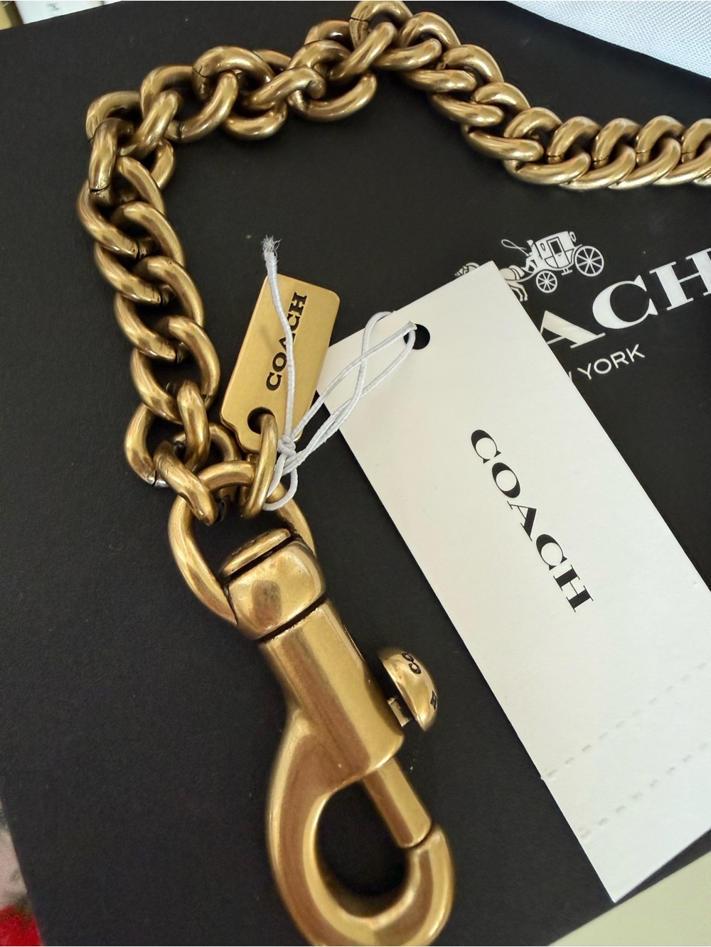Coach purse bag chain strap charm strap NWT WITH COACH JEWELRY POUCH - Picture 6 of 10